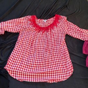 Red Gangnam blouse